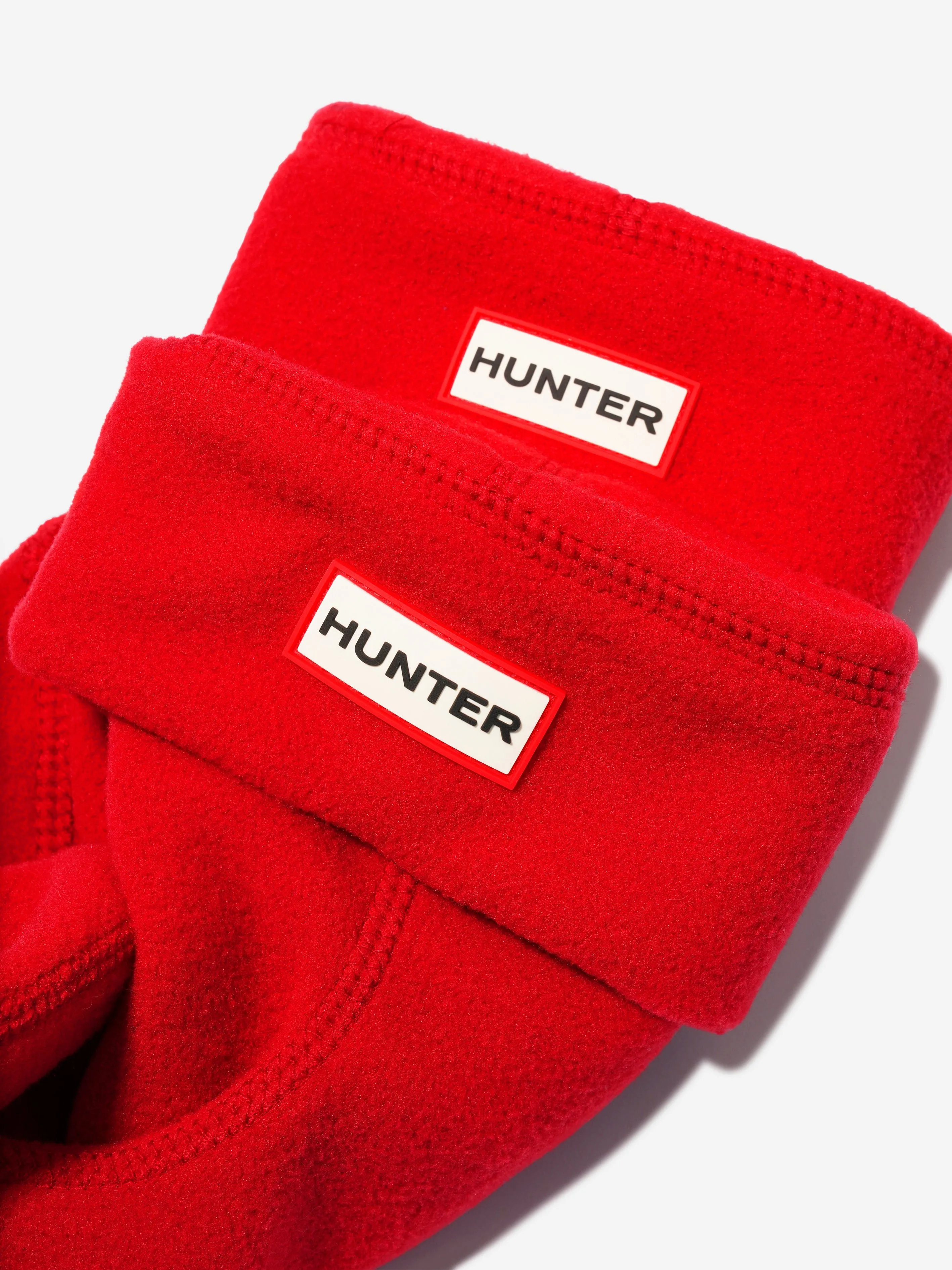Hunter Kids Recycled Fleece Boot Socks in Yellow