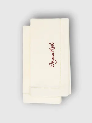 Joyeux Noël embroidered napkins (set of 4)