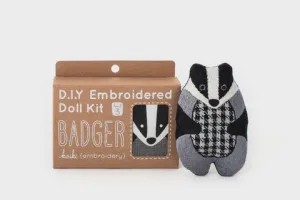 Kiriki - DIY Embroidered Doll Kit - Badger