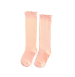 Lace Top Knee High Socks - Creamsicle