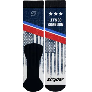 Let's go Brandon Grunge Flag socks