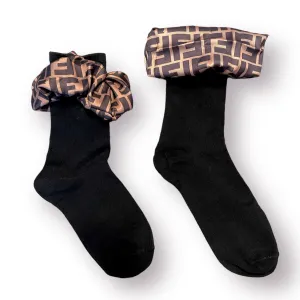 Letter F Inspired Ruffle Socks