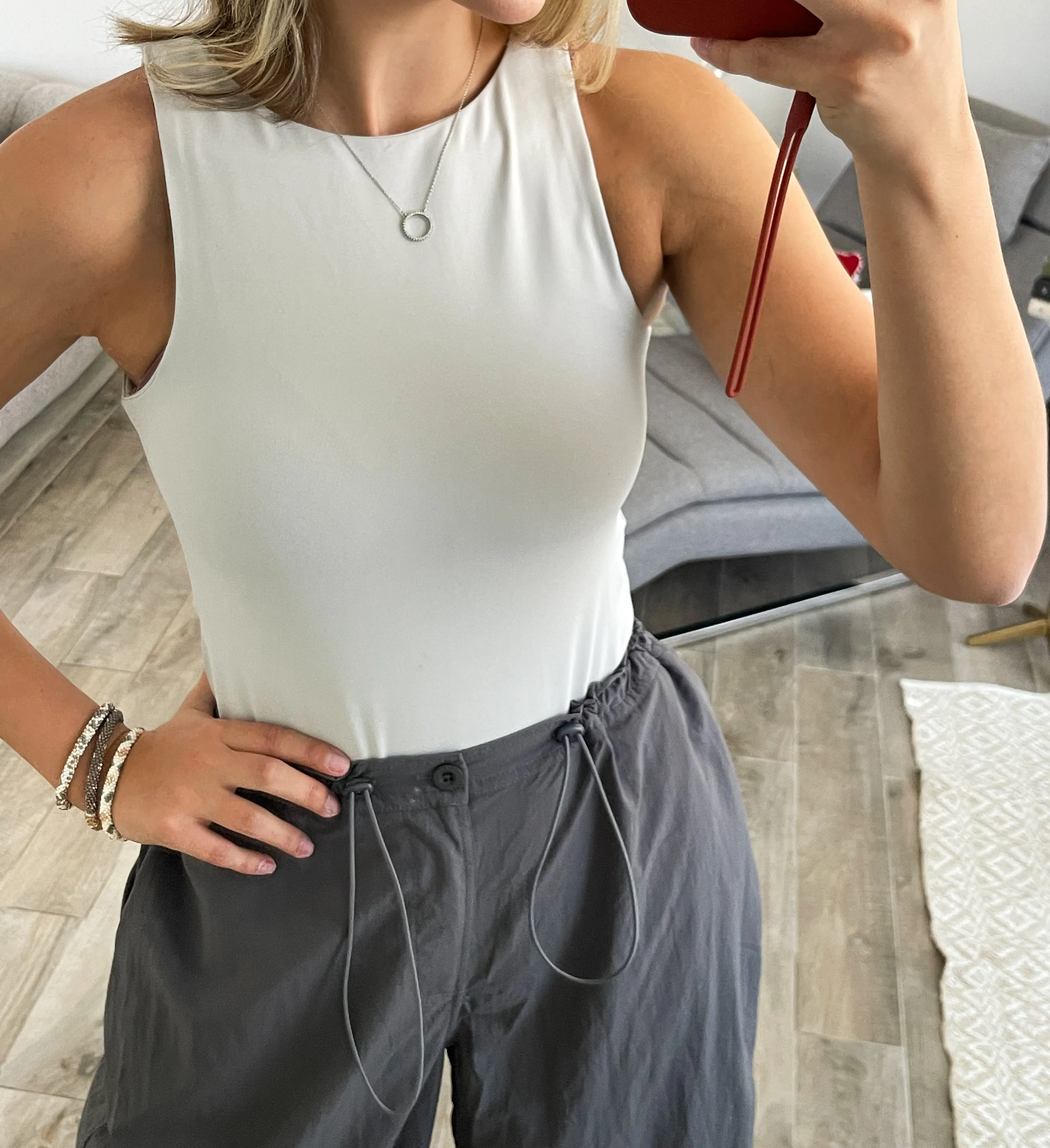 LIGHT GRAY BODYSUIT