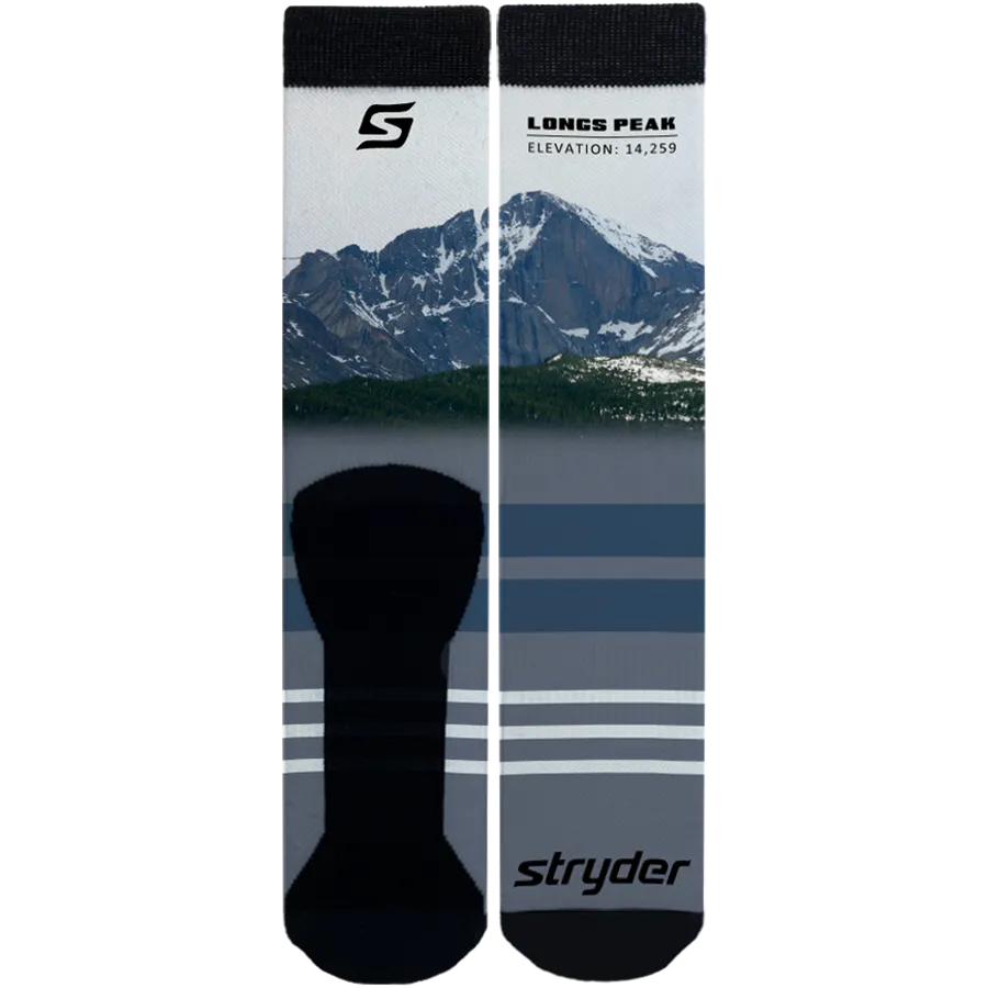 Longs Peak Blue Stripes Socks