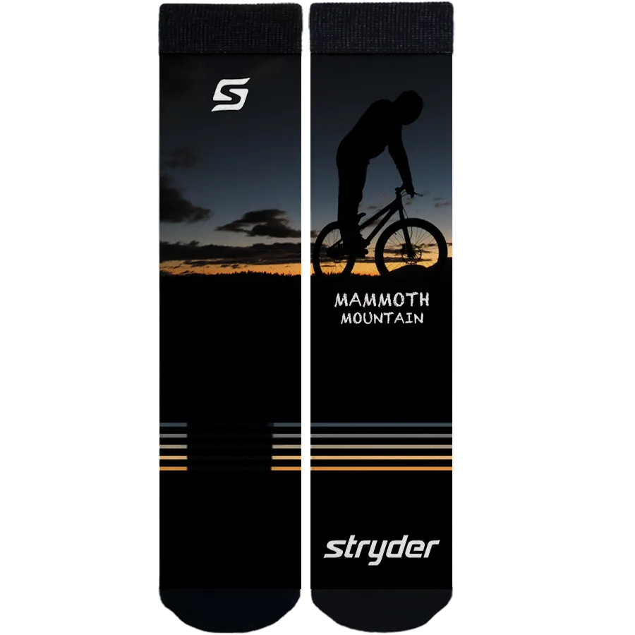 Mammoth Mtn Bike Orange/Black Socks