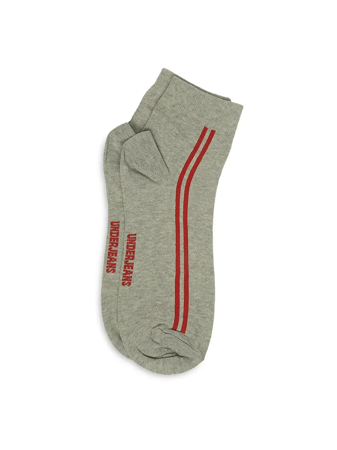 Men Premium Navy & Grey Melange Ankle Length Socks - Pack Of 2- Underjeans By Spykar