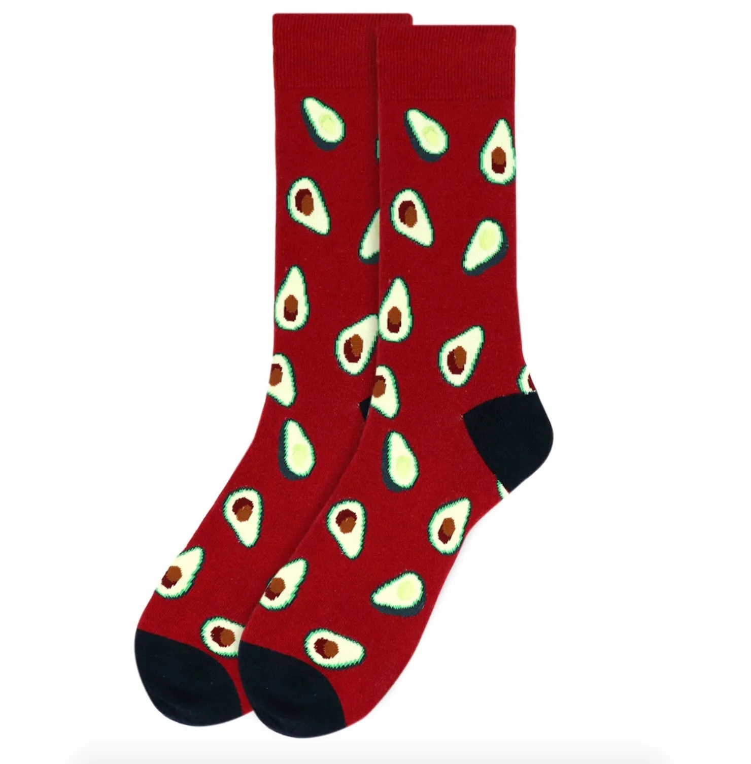 Men's Novelty Crew Socks - Avocados
