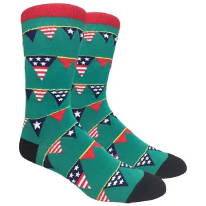 Men's Novelty Fun Crew Socks - Stars and Stripes
