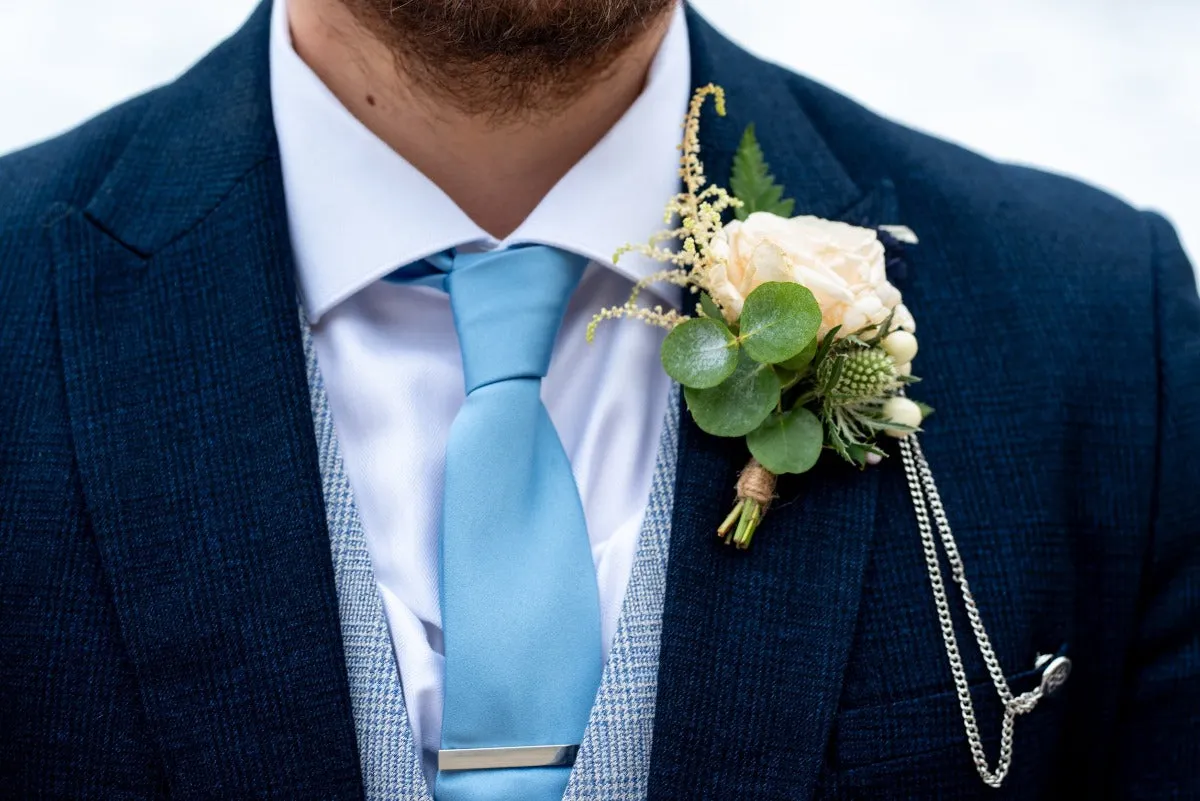 Mid Blue Wedding Tie