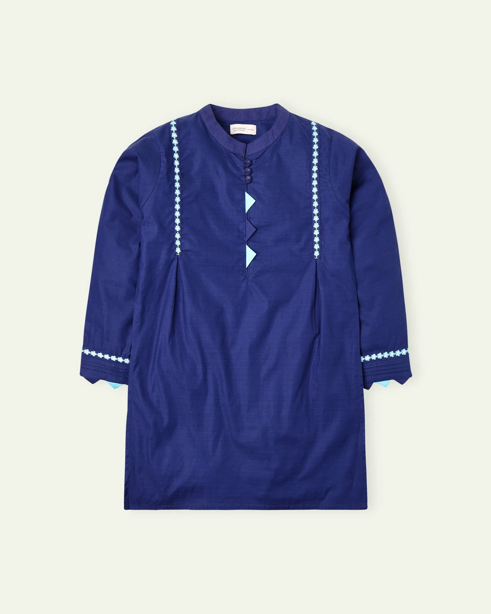 Navy Blue Embroidered Tunic