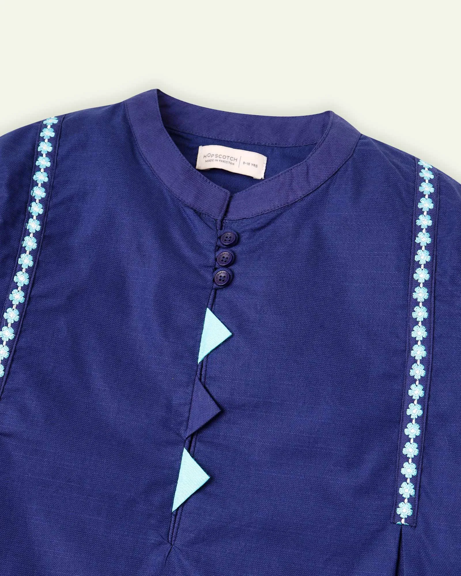Navy Blue Embroidered Tunic
