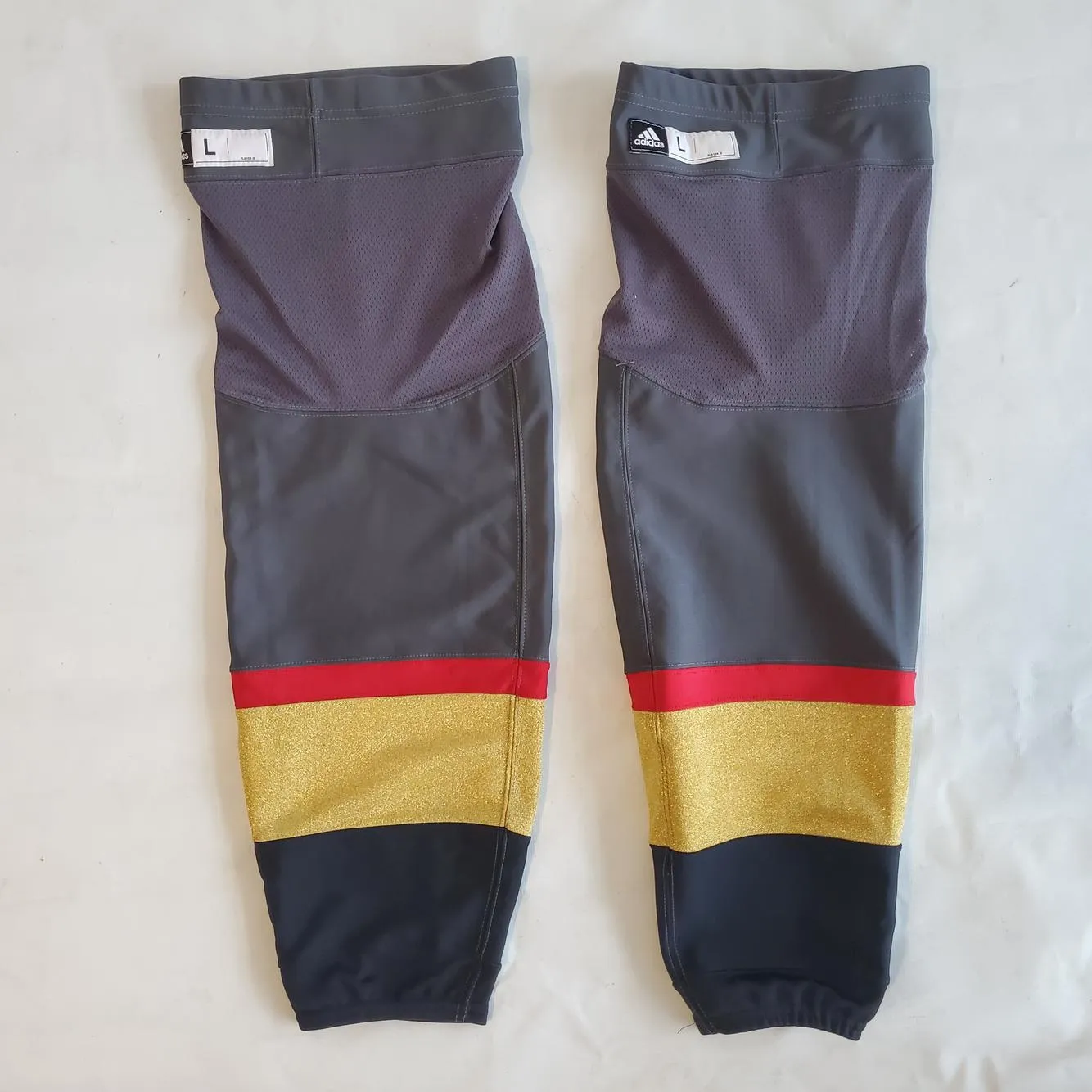 NHL Pro Stock Adidas Hockey Socks - Vegas Golden Knights (Grey)
