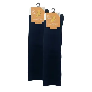 NO SEAM - Knee High Cotton Socks - Black