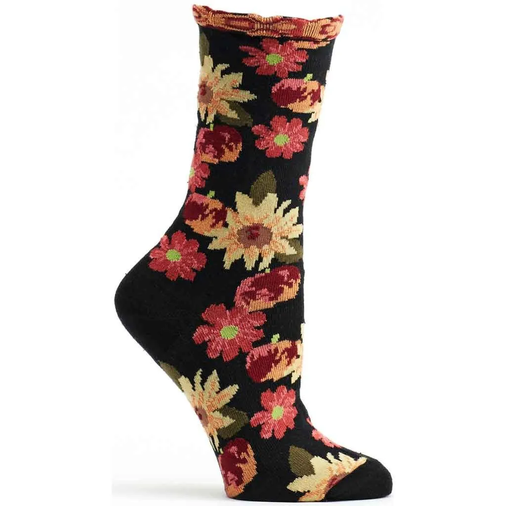 Ozone Women's Petunia Pomme Soleil Socks in Black