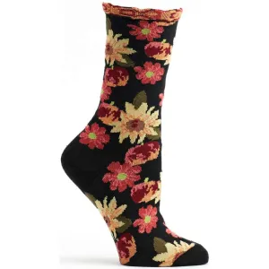 Ozone Women's Petunia Pomme Soleil Socks in Black