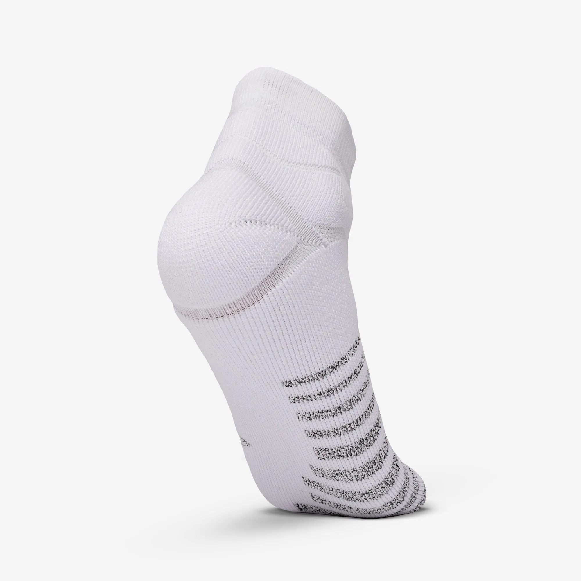 PADDED GRIP QTR SOCKS (WHITE)