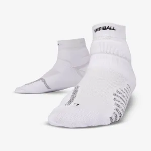 PADDED GRIP QTR SOCKS (WHITE)