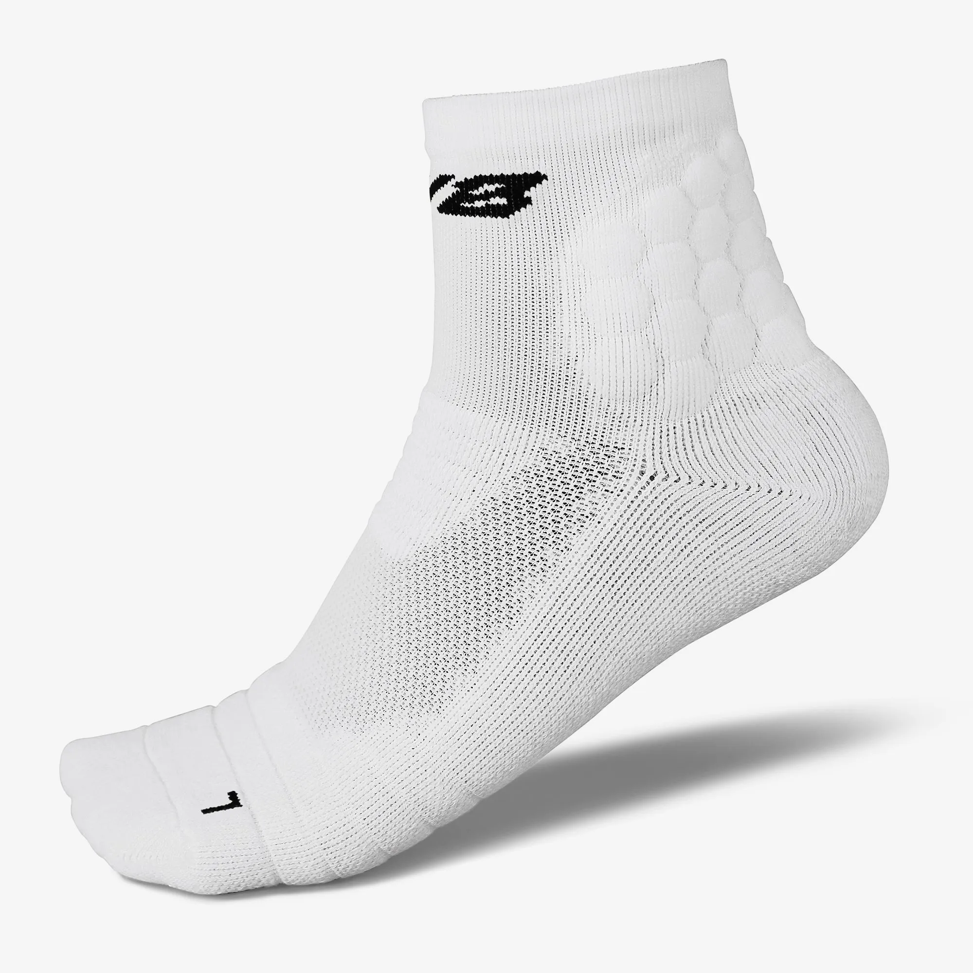PADDED QTR SOCKS 2.0 (WHITE)