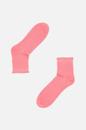 Pink Cute Ankle Socks