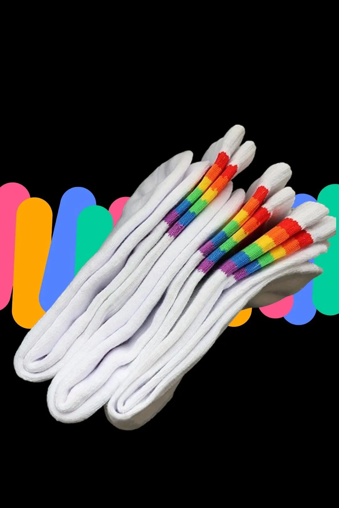 Rainbow Striped Cotton Socks