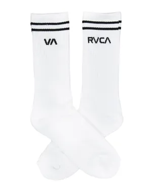 RVCA - Union III 5 Pack Mens Crew Socks White
