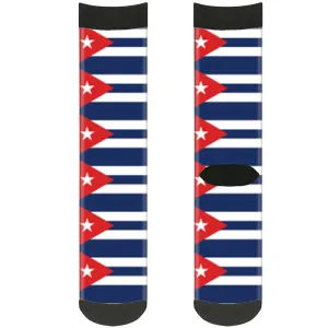 Sock Pair - Polyester - Cuba Flags - CREW
