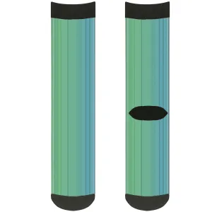 Sock Pair - Polyester - Teal Ombre - CREW