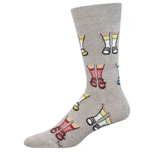 Socks And Sandals | Men | Light Gray Heather