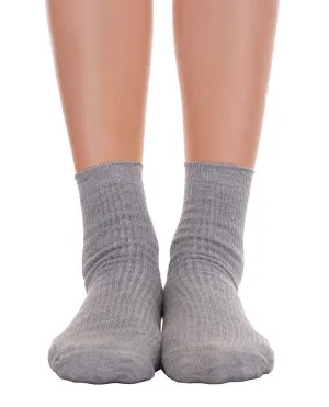 Solid Ankle Socks - Gray