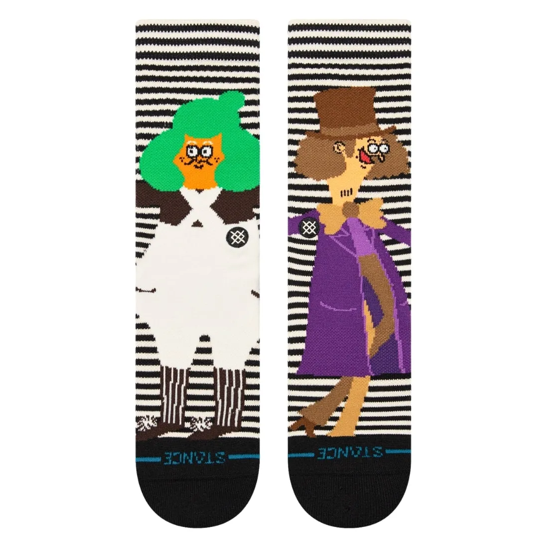 Stance X Willy Wonka Oompa Loompa Socks - Black/White