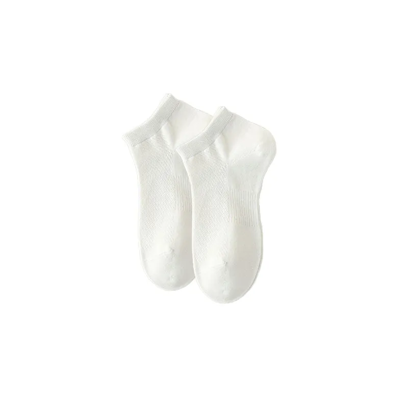 Sweetnana Multicolor Low Cut Socks No Show Socks Women's Solid Mesh Socks Breathable Cotton Socks