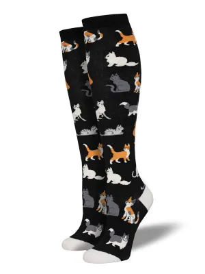The Cat's Meow Womens Knee Socks