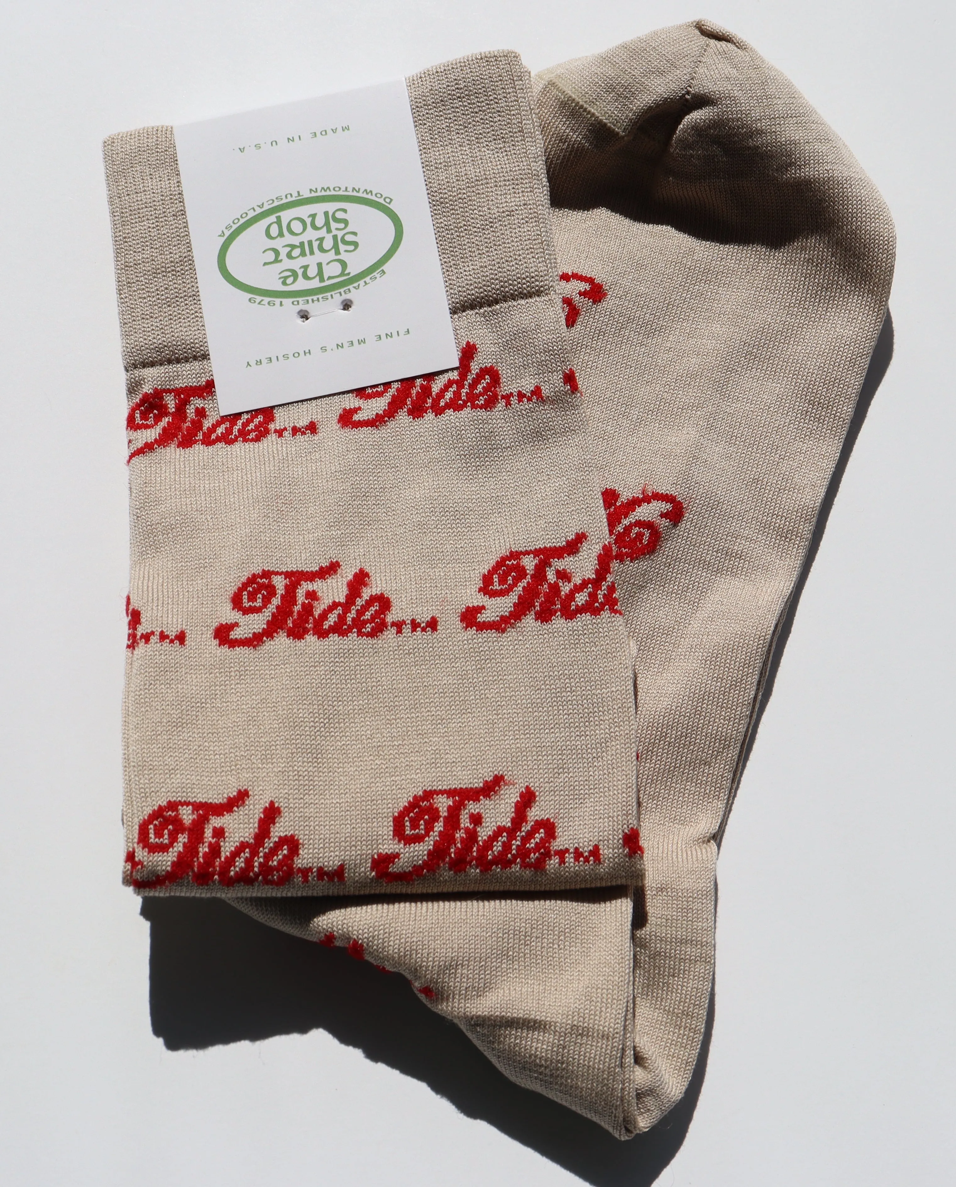 The Shirt Shop Game Day Socks - Tide Script (3 Colors)