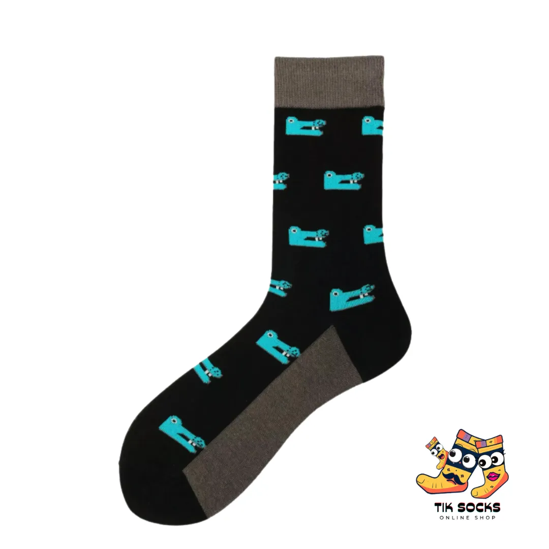 TikSocks|Fun Socks-Crocodile Black Socks