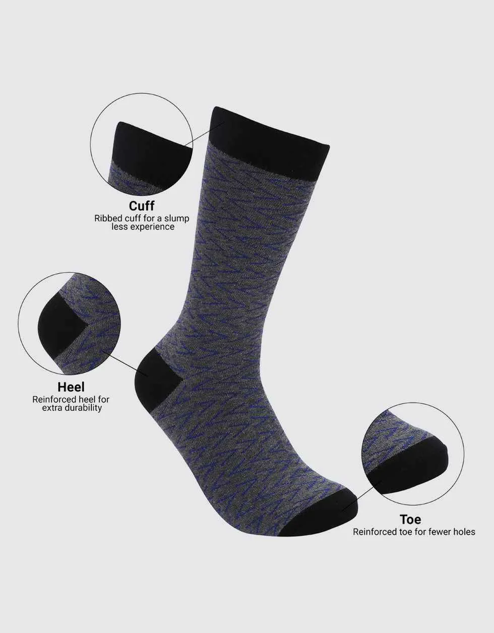 Traditional Man Dress Crew Socks 6 Pack