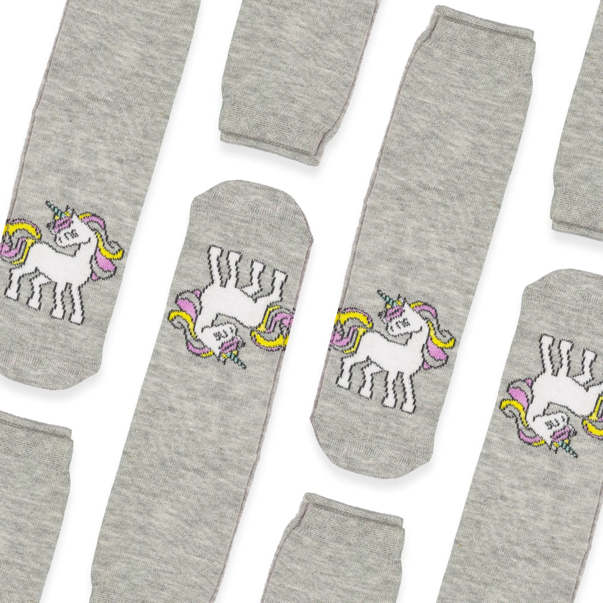 Unicorn Socks for Girls 5 Pack Cotton Socks Set Unicorn and Star Socks Pink Socks for School Socks Child Socks 5-11 Years Old Girl Gift
