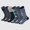 Uptown Sapphire Dress Crew Socks 6 Pack