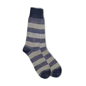 Vannucci Tweed Pattern Dress Socks Combed Cotton, Mid-Calf Length