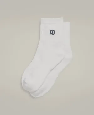 Wilson Quarter Length Sock - White