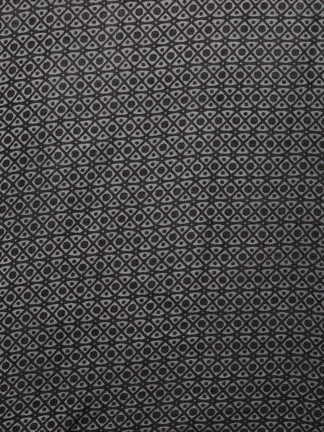Women Grey & Black Geometric Printed Shawl