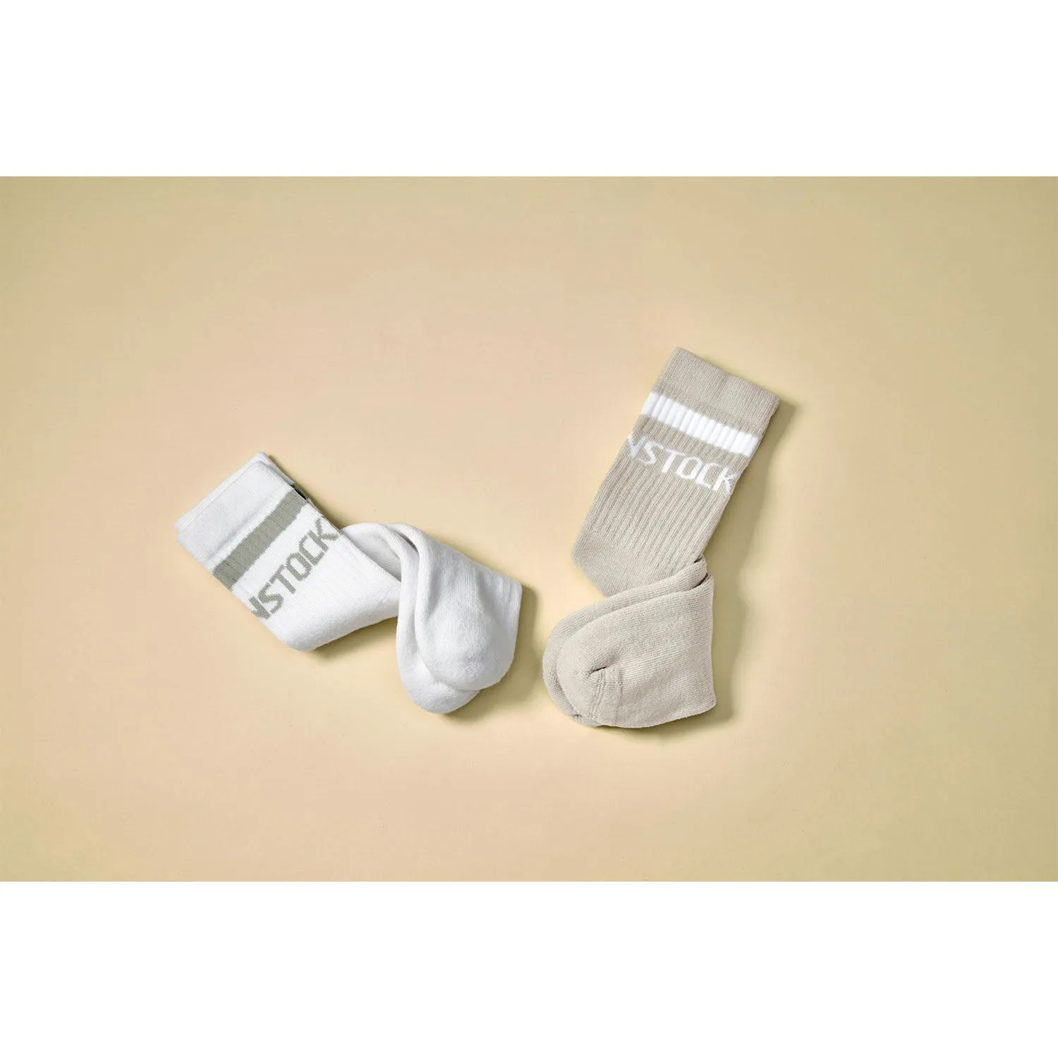 Women's Birkenstock Cotton Crew Stripe White/Pure Sage