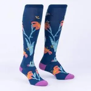Women's Knee High Sock - Hmmmmmingbird