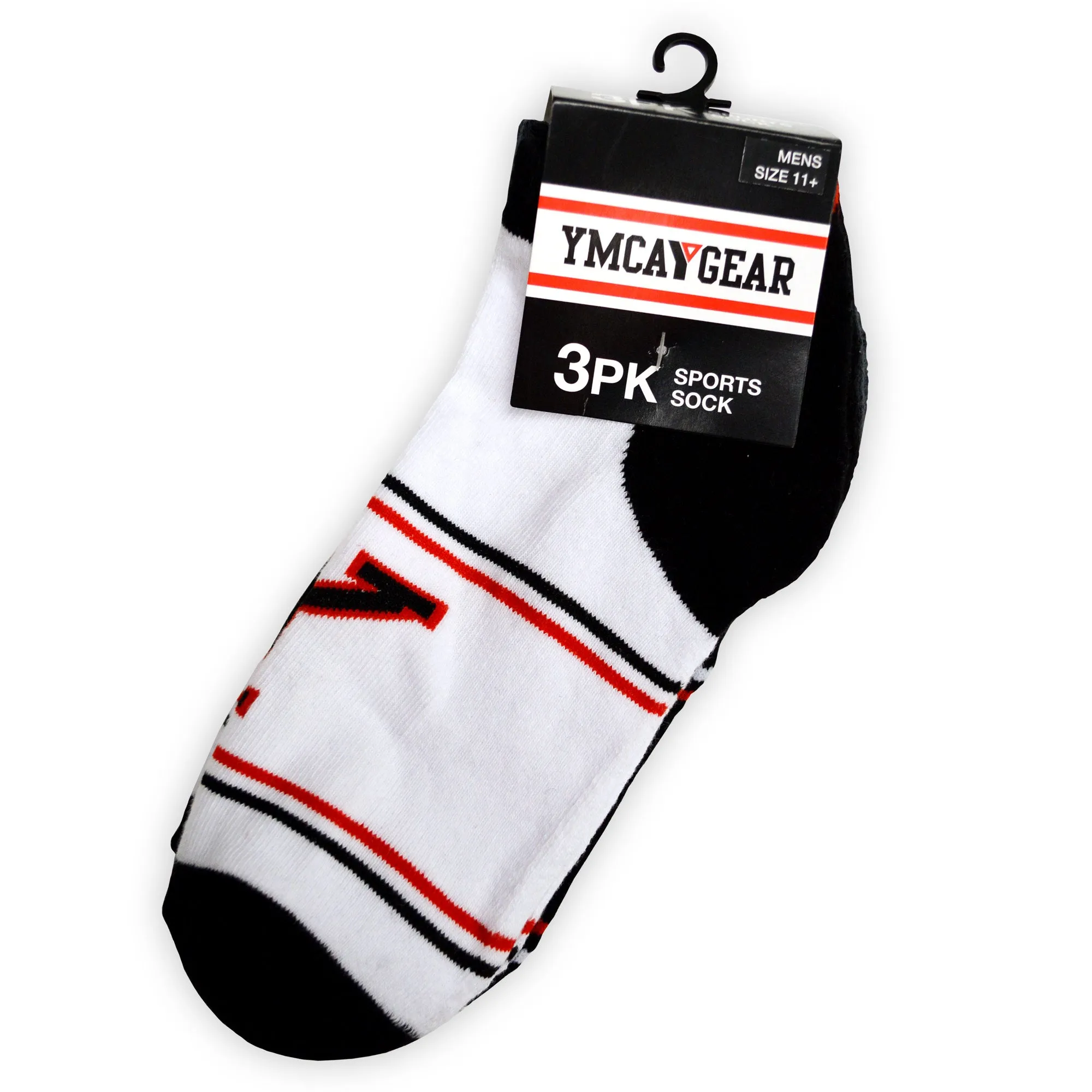 YMCA Mens Varsity 3-Pack Sports Socks (11 )